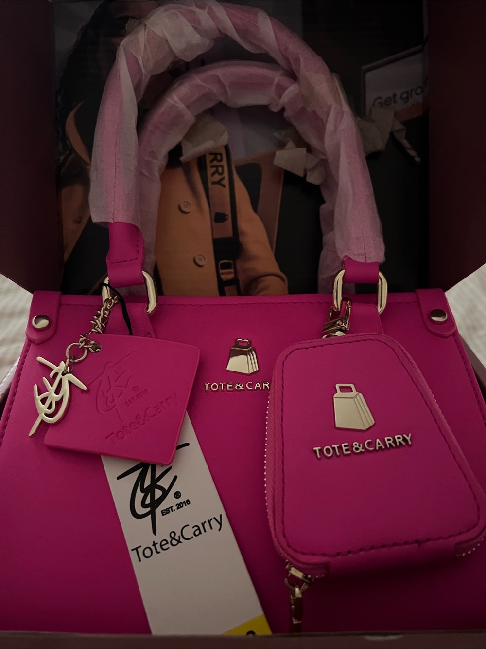Tote & Carry Pink Structured Tote Bag